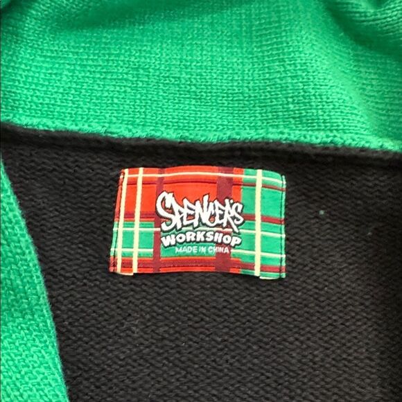 Spencer's Get lit Beer Gingerbread Christmas Cardigan Mens Ugly Sweater  Size L - Picture 2 of 8